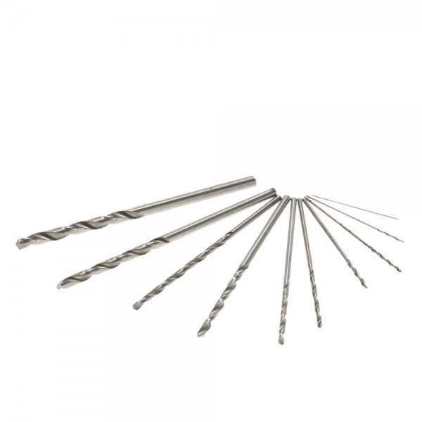 10pcs High Speed White Steel Drill Bits HSS Twist Drilling Tool for Dremel Rotary Electric Grinding Accessories