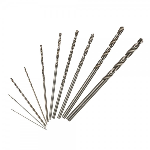 10pcs High Speed White Steel Drill Bits HSS Twist Drilling Tool for Dremel Rotary Electric Grinding Accessories