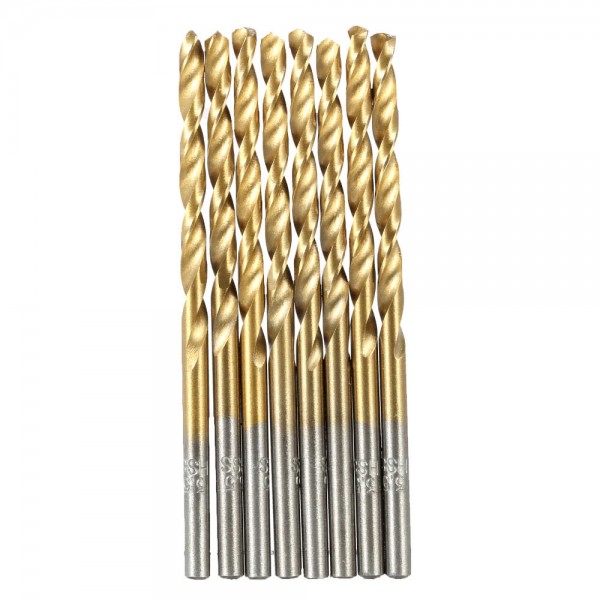 99pcs/set Titanium Coated HSS Twist Drill High Speed Steel Twist Drill Bits Tool Set Metric System 1.5mm-10mm