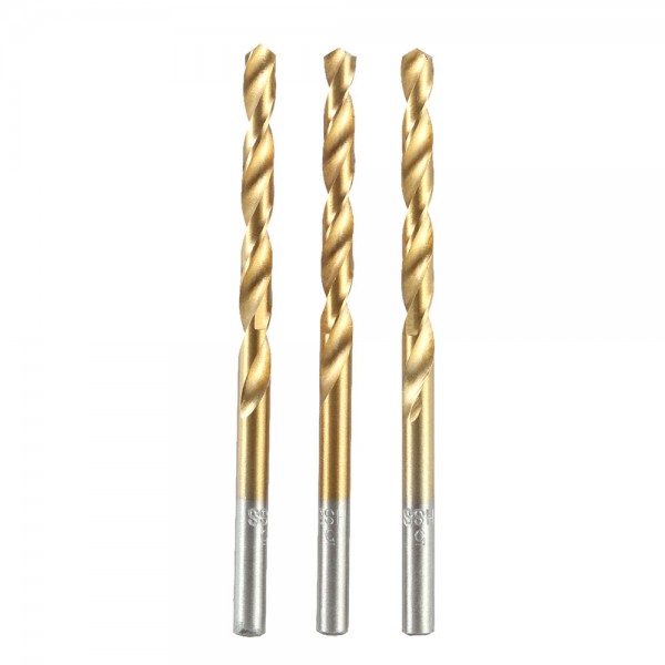 99pcs/set Titanium Coated HSS Twist Drill High Speed Steel Twist Drill Bits Tool Set Metric System 1.5mm-10mm