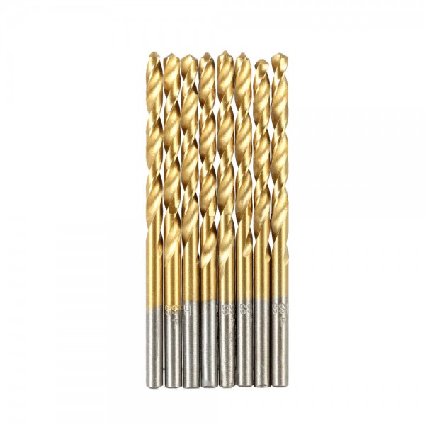 99pcs/set Titanium Coated HSS Twist Drill High Speed Steel Twist Drill Bits Tool Set Metric System 1.5mm-10mm