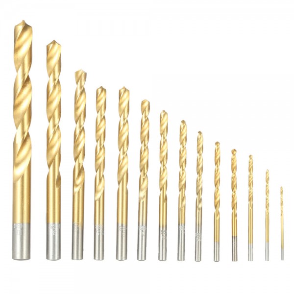 99pcs/set Titanium Coated HSS Twist Drill High Speed Steel Twist Drill Bits Tool Set Metric System 1.5mm-10mm