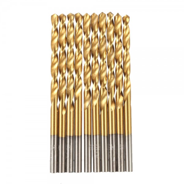 99pcs/set Titanium Coated HSS Twist Drill High Speed Steel Twist Drill Bits Tool Set Metric System 1.5mm-10mm