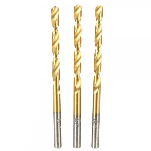 99pcs/set Titanium Coated HSS Twist Drill High Speed Steel Twist Drill Bits Tool Set Metric System 1.5mm-10mm