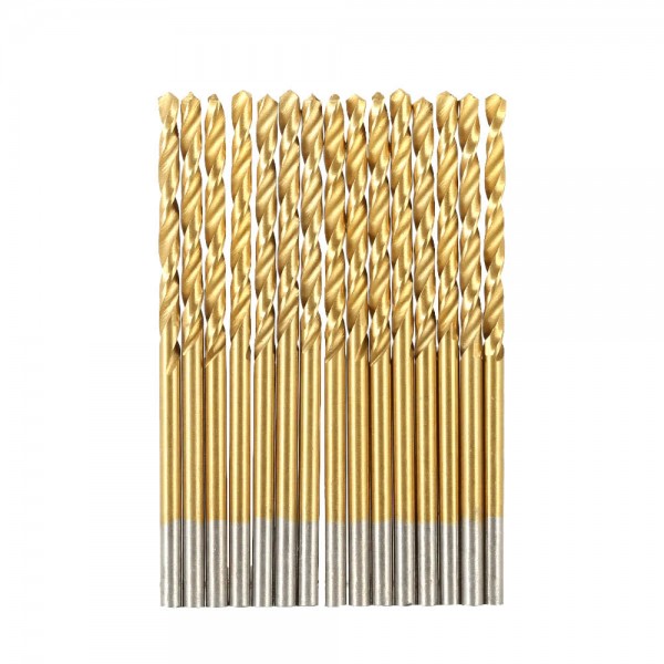 99pcs/set Titanium Coated HSS Twist Drill High Speed Steel Twist Drill Bits Tool Set Metric System 1.5mm-10mm