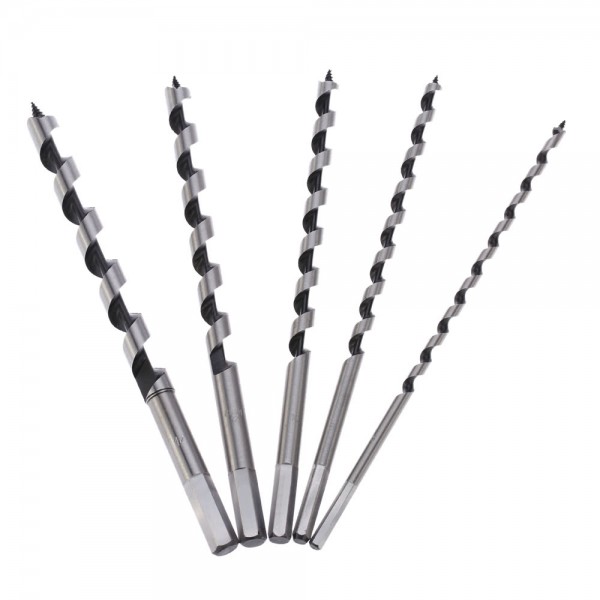 5pcs/set 230mm Super Long Hexagonal Shank Woodworking Auger Bits Good Quality Auger Drill Bit Set