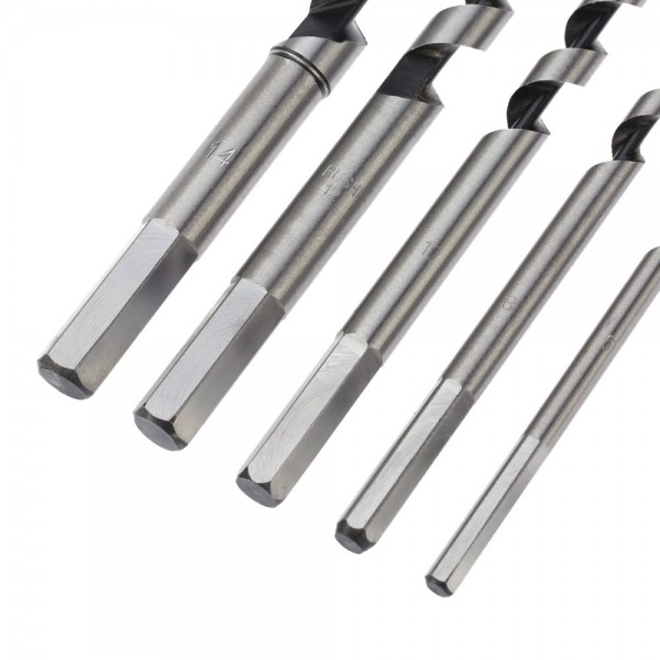 5pcs/set 230mm Super Long Hexagonal Shank Woodworking Auger Bits Good Quality Auger Drill Bit Set