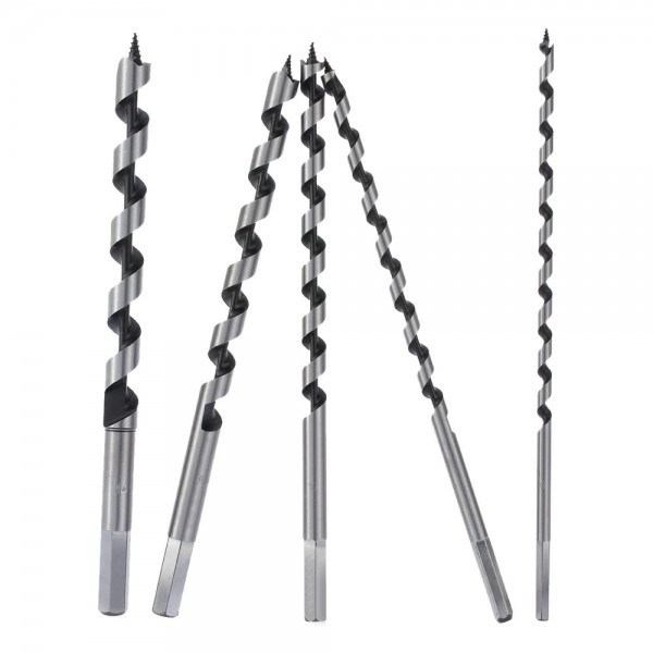 5pcs/set 230mm Super Long Hexagonal Shank Woodworking Auger Bits Good Quality Auger Drill Bit Set