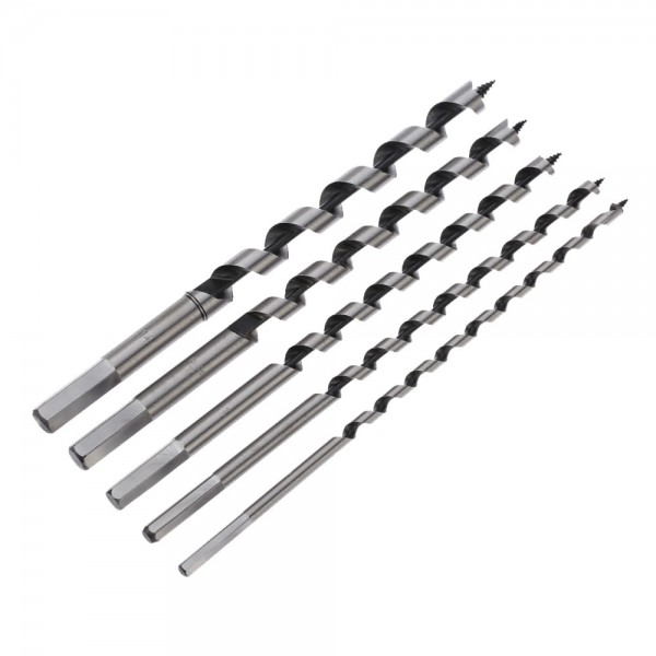 5pcs/set 230mm Super Long Hexagonal Shank Woodworking Auger Bits Good Quality Auger Drill Bit Set