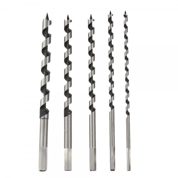 5pcs/set 230mm Super Long Hexagonal Shank Woodworking Auger Bits Good Quality Auger Drill Bit Set