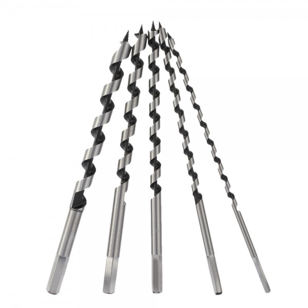 5pcs/set 230mm Super Long Hexagonal Shank Woodworking Auger Bits Good Quality Auger Drill Bit Set