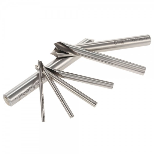 7pcs M42 HSS High Speed Steel Cobalt Spotting Drill Bits Set Round Shank 90 Degree Drilling Chamfering Tool