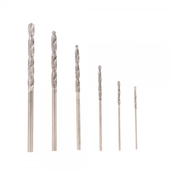 7pcs High Hardness Diamond Coated Twist Drill Bit Set Needle Drills Jewelry Agate Fine Drilling