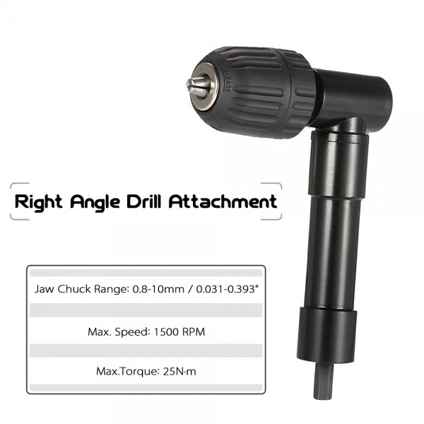 High Quality 0.8-10mm Right Angle Bend Extension 90 Degree Professional Cordless Drill Attachment Adapter