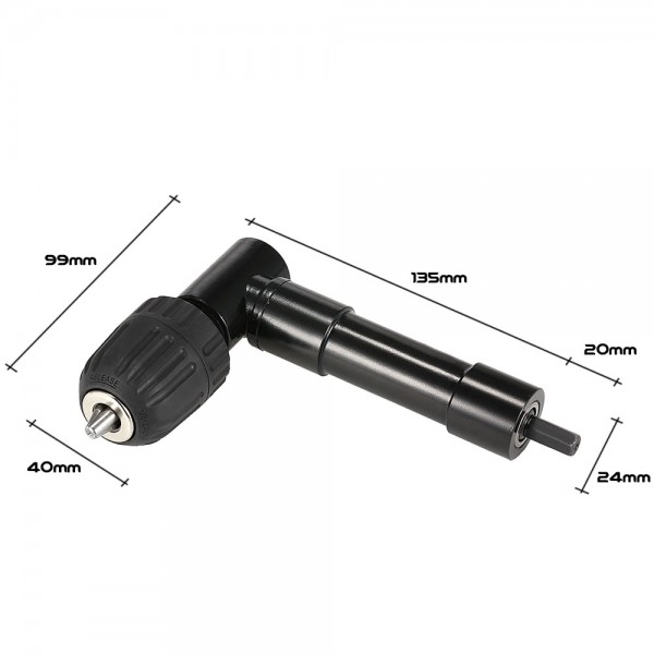 High Quality 0.8-10mm Right Angle Bend Extension 90 Degree Professional Cordless Drill Attachment Adapter