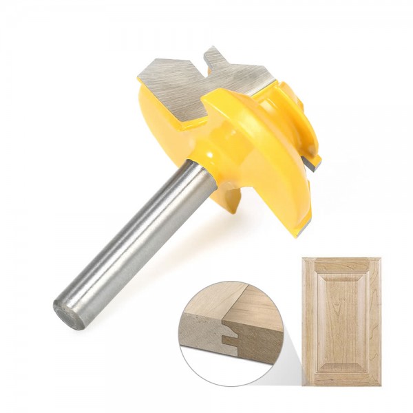 45° 1/2" Stock Max 3/8" Min 1/4" Shank 1-3/8" Tool Bit Small Lock Miter Router Bit Woodworking Tools