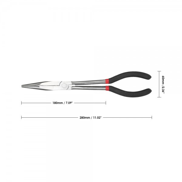 Extra Long Heavy-Duty 11" Double X Pliers Long Nose Pliers Straight Nose Sharp-nose Plier Hand Tools