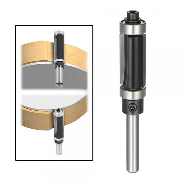 Top & Bottom Flush Trim Router Bit Bearing Tool 1/4" Shank 1" Height Cutter Carpenter Woodworking Tools