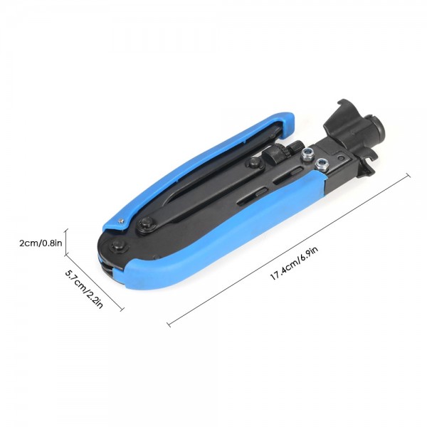 Multifunctional Adjustable Coax Cable Crimper Coaxial  Compression Crimping Tool for F RG59 RG6 RG11