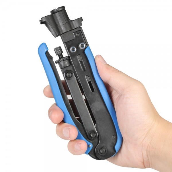 Multifunctional Adjustable Coax Cable Crimper Coaxial  Compression Crimping Tool for F RG59 RG6 RG11