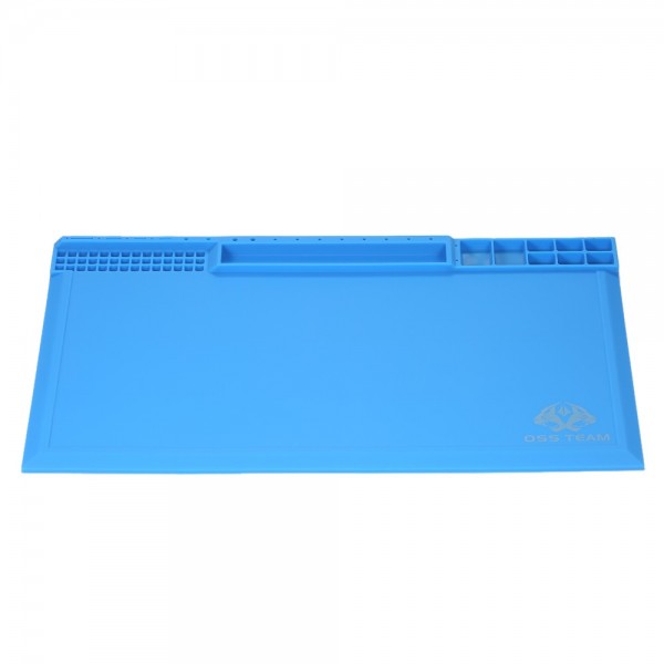 Magnetic 380*210mm Heat Insulation Silicone Pad for BGA Soldering Repair Solder Station Mat High Temperature Maintenance Platform with Screw Notches