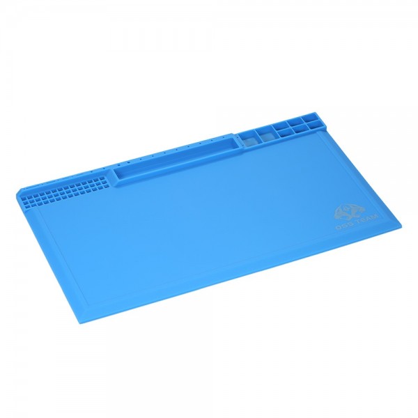 Magnetic 380*210mm Heat Insulation Silicone Pad for BGA Soldering Repair Solder Station Mat High Temperature Maintenance Platform with Screw Notches