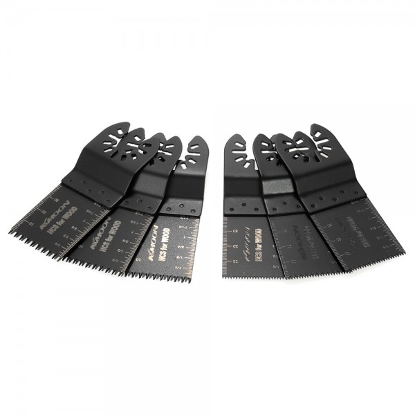 KKmoon 6pcs Wood Oscillating Multi Tool Quick Release Saw Blade for Fein Multimaster Makita Bosch Craftsman Porter Rockwell Cable Black & Decker Ridgid Ryobi Makita Milwaukee Dewalt Chicago Multitool Accessory