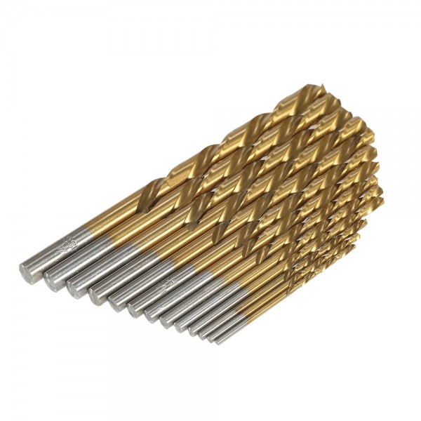 13pcs Left Handed Drill Bit Set M2 HSS with Titanium Nitride Coating (1/16" - 1/4")