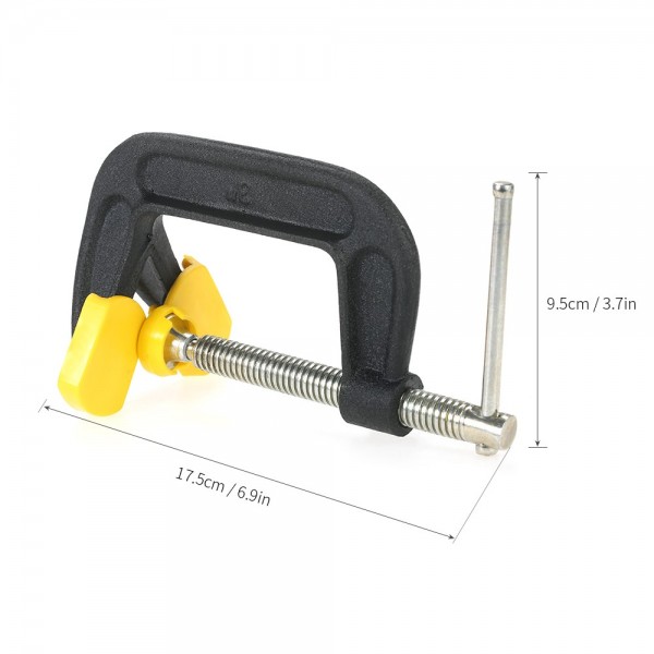 Inch Heavy Duty Adjustable C-Clamp Malleable Double Head G-Clamp Desktop Mount Holder for Woodworking