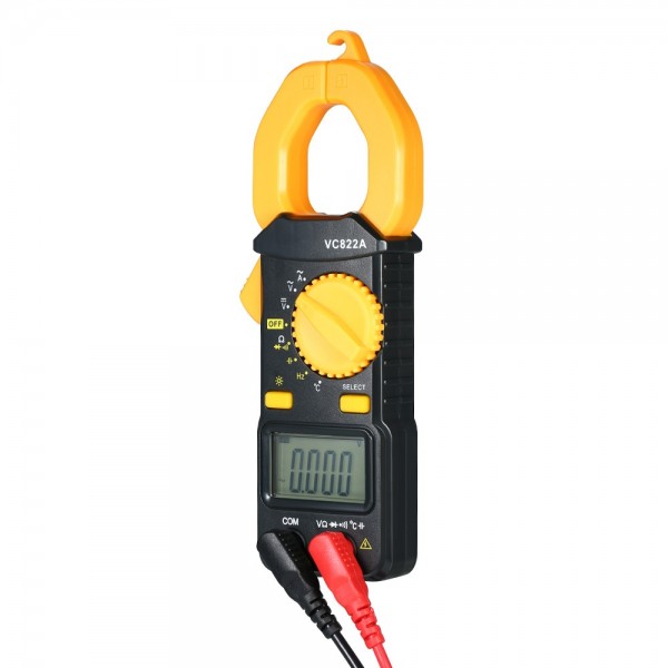 Digital Clamp Meter 4000 Counts Auto-ranging AC/DC Voltage AC Current Portable Handheld Multimeter w/ Backlight LCD Diaplay Measuring Capacitance Resistance Frequency Continuity Diode Temperature Hz Tester