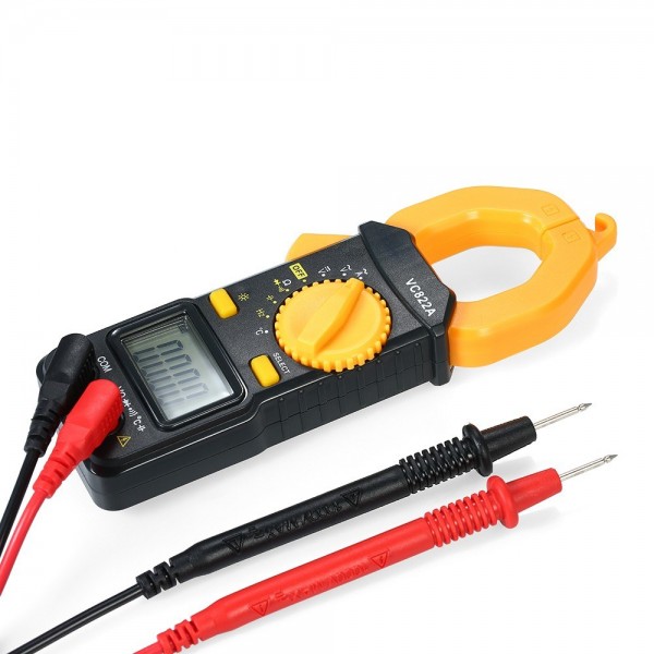 Digital Clamp Meter 4000 Counts Auto-ranging AC/DC Voltage AC Current Portable Handheld Multimeter w/ Backlight LCD Diaplay Measuring Capacitance Resistance Frequency Continuity Diode Temperature Hz Tester