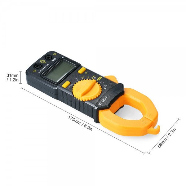 Digital Clamp Meter 4000 Counts Auto-ranging AC/DC Voltage AC Current Portable Handheld Multimeter w/ Backlight LCD Diaplay Measuring Capacitance Resistance Frequency Continuity Diode Temperature Hz Tester