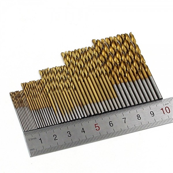 Straight Shank Twist Drill High Speed Steel Drill Bit 50pcs