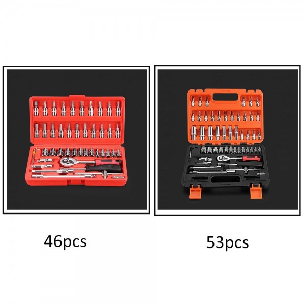 46pcs Multifunctional Professional Steel Socket Wrench Tool Set