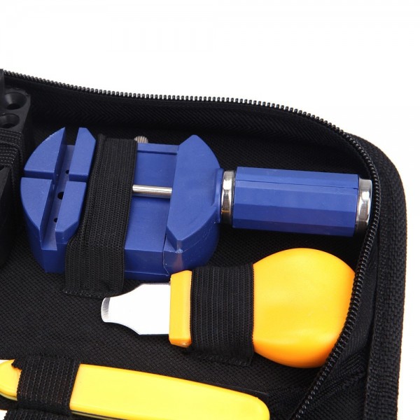 Portable 144pcs Watch Repair Tool Kit Watchband Link Remover & Zip Case Watchmaker