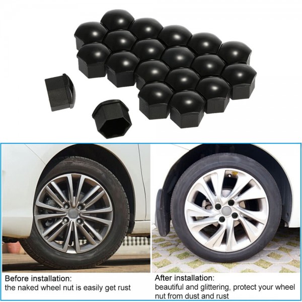 20Pcs 17mm Car Wheel Nut Cover Bolt Cap Removal Tool for VW AUDI