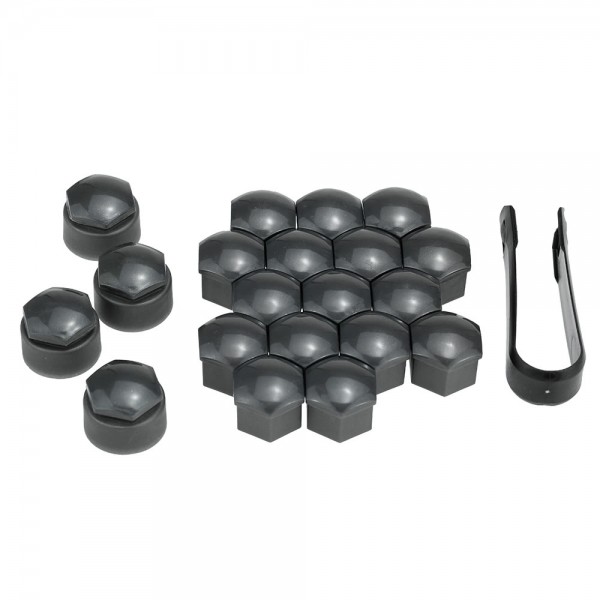 Set of 16+4pcs Universal 17mm Car Wheel Nut Bolt Covers Locking Caps