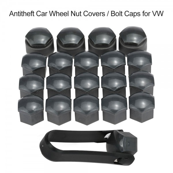 Set of 16+4pcs Universal 17mm Car Wheel Nut Bolt Covers Locking Caps