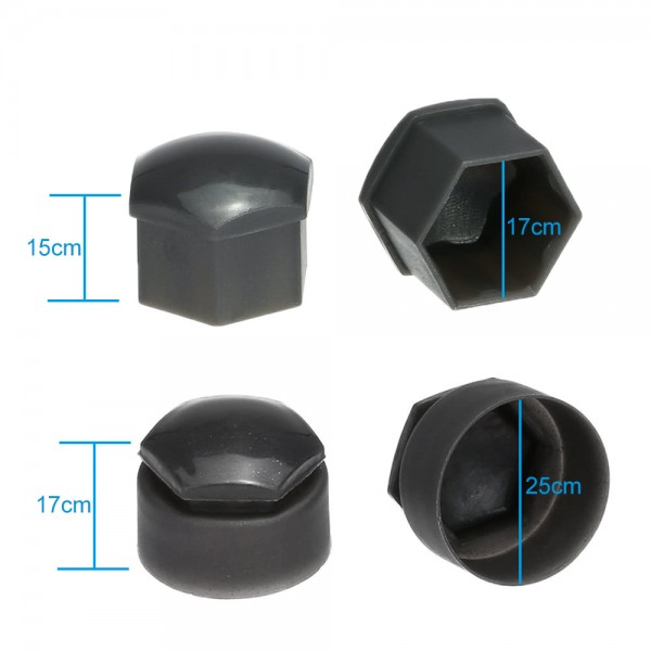 Set of 16+4pcs Universal 17mm Car Wheel Nut Bolt Covers Locking Caps