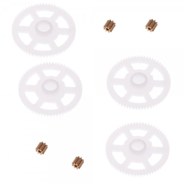 4pcs Original WLtoys V686G Part V686-11 V686-08 Gear Wheel with 4pcs Copper Gear Set for JJRC/WLtoys V686G RC FPV Quadcopter