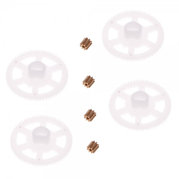 4pcs Original WLtoys V686G Part V686-11 V686-08 Gear Wheel with 4pcs Copper Gear Set for JJRC/WLtoys V686G RC FPV Quadcopter