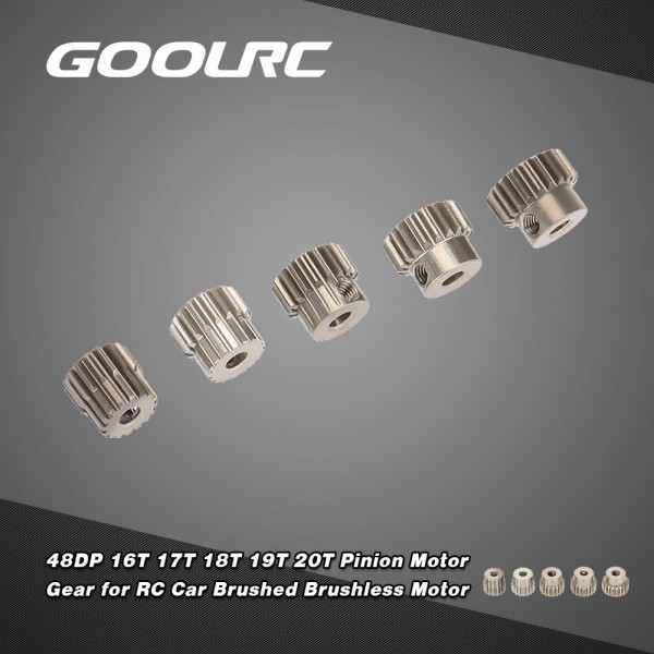 GoolRC 48DP 3.175mm 16T 17T 18T 19T 20T Pinion Motor Gear for 1/10 RC Car Brushed Brushless Motor