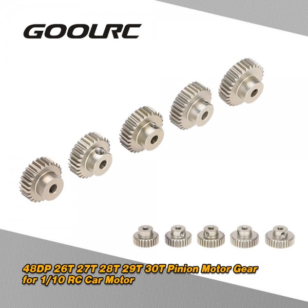 GoolRC 48DP 26T 27T 28T 29T 30T Pinion Motor Gear Combo Set for 1/10 RC Car Brushed Brushless Motor