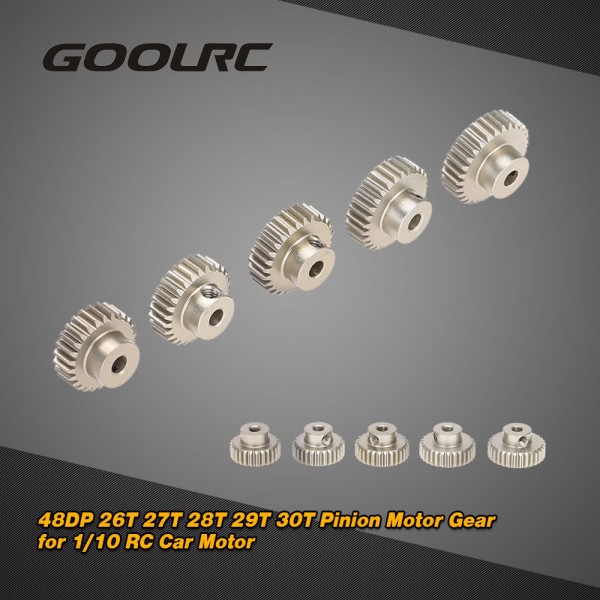 GoolRC 48DP 26T 27T 28T 29T 30T Pinion Motor Gear Combo Set for 1/10 RC Car Brushed Brushless Motor