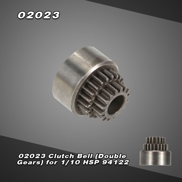 02023 Clutch Bell Double Gears for 1/10 HSP 94122 Nitro Powered On-road RC Drift Car